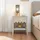 [en.casa] Nachtschrank Luspoo 50 x 40 x 40 cm Cremeweiß