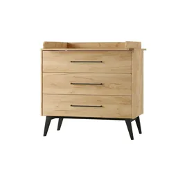 Pinio Kommode Retro ¦ holzfarben ¦ Maße (cm): B: 52,4 H: 92,2