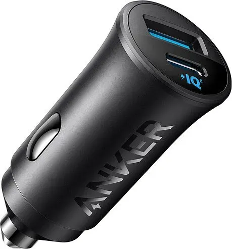 Anker USB-C kfz-ladegerät (30 W, 2 anschlüsse) mit PowerIQ 3.0, kfz-stromversorgung für iPhone, für die iPhone 17/16/15/14/13/12 serie, Samsung Galaxy S23/S22/S21 serie