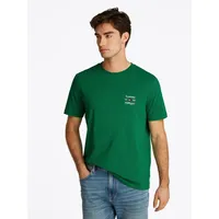 Tommy Hilfiger Rundhalsshirt HILFIGER STACK TEE grün M