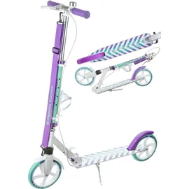 Raven Klappbarer Roller mit Bremse und Federung 200mm Pastelle PRO weiß|grün|violett No Size