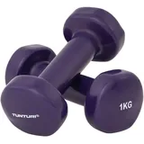 Tunturi Kurzhantel-Set, farbige Hanteln mit 2 x 1 kg lila - Lila