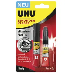 UHU Sekundenkleber Aktivator-Stift (3,0 ml), Sekundenkleber (2,0 g)