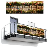 MuchoWow Balkon-Sichtschutz, Pink, Kunststoff, Rechteckig, 300x100 cm, Sonnen- & Sichtschutz, Sichtschutz Garten, Balkon Sichtschutze