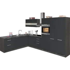 kochstation Winkelküche KS-Luhe L-Form 240 x 330 cm grau