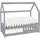 ML-Design Hausbett ML-Design 70 x 140 cm Kiefer grau