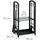 Relaxdays Kaminholzregal Metall 46 x 30 x 73 cm mit Besteck Schwarz