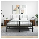 furnicato Nachttisch Räuchereiche 40 x 40 x 50 cm mit Stauraum und (2-St) braun