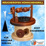 DWU RÄUCHERKERZENOFEN - RÄUCHEROFEN - DREHGRILL - HOLZ - UHLIG - 916 OFEN NATUR