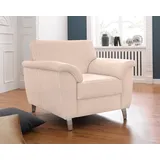 sit&more Sessel Texel Kunstleder 101 x 87 x 88 cm Beige mit Federkern