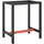 vidaXL Werkbankgestell Mattschwarz und Mattrot 70x50x79 cm Metall