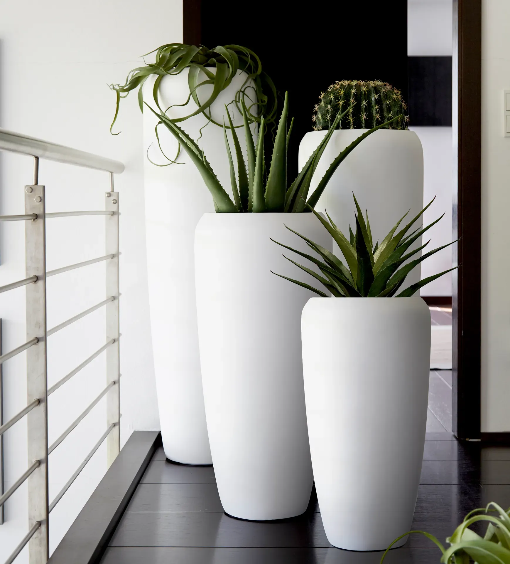 Vase Cleo - Samtweiß - 51 cm