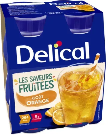 Delical Getränk Mit Fruchtigen Aromen Orange 4x200ml