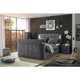 MID.YOU Boxspringbett Dallas m. LED ca. 180x200 cm Anthrazit,