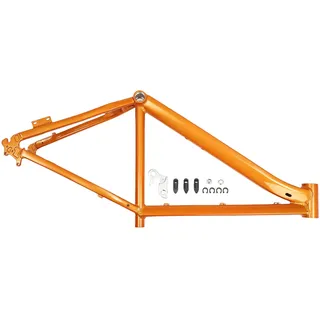 LANNADD 26 Zoll MTB Fahrrad Rahmensatz, 66 cm Aluminiumlegierung Fahrradrahmen, Interne Führung Mountainbike Rahmen MTB Fahrrad Rahmensatz Mountainbike Straßenfahrrad - Orange