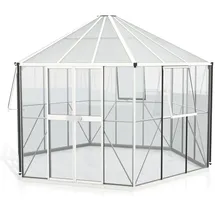 Vitavia Hera 9000 Alu weiß ESG 3 mm/Dach HKP 6 mm 9 m2 inkl. Fundament