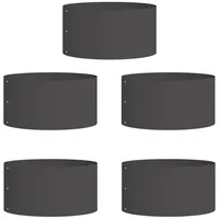 VidaXL Schwarze Kunststoffpflanzer Schwarz Kunststoff Mittel Stabil