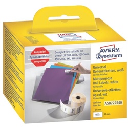 Avery Zweckform Rollenetiketten »AS0722540« weiß