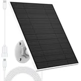Solarpanel für Eufy Outdoor kamera, 5W Kamera Solarpanel Kompatibel mit Eufycam, Kontinuierliche Stromversorgung, Solarpanel mit 9,8ft Ladekabel, IP65 Wasserdicht, Verstellbare Wandhalterung