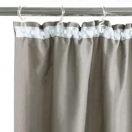 OTTO home Vorhang OTTO HOME "Raja, Gardinen mit Kräuselband, Vorhänge Wohnzimmer" Gr. 1, grau (taupe), B:140cm H:145cm, Polyester, Recyceltes Material, Gardinen, 2er-Set, Bestseller, einfarbig, modern, pflegeleicht, Mikrofaser