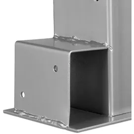 Relaxdays Holzstapelhilfe 2er Set Metall 0,18 m x 0,36 m Silber