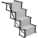 Hunderampe, Hunderampe Auto Klappbar, Hund Auto Rampe, Hundetreppe, Maximale Belastung 75 kg, Einstellbare Größe, Maximale Größe 139 * 45 * 76 cm, Faltbar (Grau, 139 * 45 * 76cm)