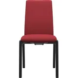 Polsterstuhl STRESSLESS "Laurel", rot (berry rot dinamica, schwarz), B:57cm H:92cm T:59cm, Microfaser DINAMICA (88% Polyester, 12% Polyurethan), Stühle, Polsterstuhl, Low Back, Größe M, mit abgerundeten Beinen in Schwarz