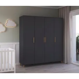 Rauch Drehtürenschrank Shinjo 187 x 203 x 53 cm Grau