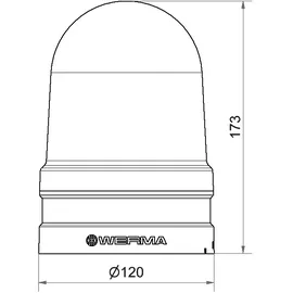 Werma Signalleuchte Maxi Rotating 262.340.70 2St.