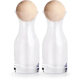 Zeller Present Karaffe, (Set, 2-tlg), Glas, Höhe 18,5 cm, Inhalt 250 ml
