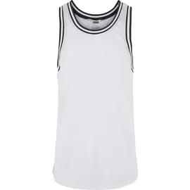 URBAN CLASSICS Tanktop URBAN CLASSICS "Urban Classics Herren Mesh Tanktop", Herren, Gr. M, weiß, 100% Polyester, unifarben, loose fit, Tops Tanktop