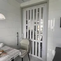 Wetsfgdg Falttüren Innentürennach Maß, Ziehharmonikatür, Falttür Raumteiler-Akkordeontüren,Leicht zu montierende Schiebetür für Küche, Wohnzimmer-W160*H200cm(Transparent)