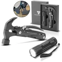 STAHLWERK Multitool 12 Tools Taschenmesser Multifunktionswerkzeug Taschenlampe