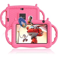 Semeakoko Tablet (7", 32 GB, Android 12, 2,4G, Kinder Tablet im Quad Core 1,6 GHz Kleinkind mit Stoßfestem Gehäuse) rosa