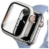 TECH-PROTECT Defense360 Hülle mit integriertem Glas Kompatibel mit Apple Watch 4 / 5 / 6 / SE (44mm) - Titanium orange