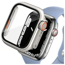 TECH-PROTECT Defense360 Hülle mit integriertem Glas Kompatibel mit Apple Watch 4 / 5 / 6 / SE (44mm) - Titanium orange