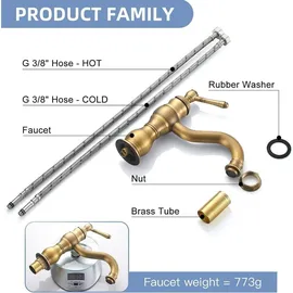 coleniny Kisimixer Waschtischarmatur Antik Bronze