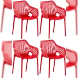 CLP Gartenstuhl Air XL 57 x 44 x 81 cm rot 4 St.