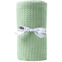 Homescapes Babydecke Grün, Uni, Rechteckig, 125x150 cm, Oeko-Tex®, Schlafen,