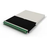 PATCHBOX one / 30RU / UTP, (1,8 m) mit 24 Kassetten, Patchkabel Cat. 6a, U/UTP, PoE++, Kabel blau