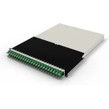 PATCHBOX one / 30RU / UTP, (1,8 m) mit 24 Kassetten, Patchkabel Cat. 6a, U/UTP, PoE++, Kabel blau