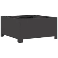 vidaXL Feuerstelle Quadratisch Schwarz 60x60x30 cm Stahl