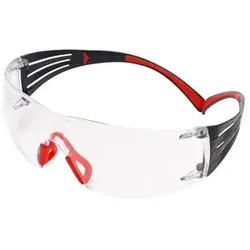 3M SecureFit 400, Sicherheitsbrille, Beide Geschlechter, Grau, Rot, Transparent,