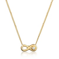 Elli DIAMORE Halskette Damen Infinity Ewig Diamant (0.015 ct.) 585 Gelbgold
