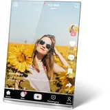 PhotoFancy® - Acrylglas Bild im TikTok Design personalisiert mit deinem Foto und Text - Aufsteller als personalisierte Geschenkidee für alle Follower und Fans des Videoportals - Größe A5