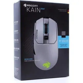 Roccat Kain 202 Aimo kabellos Maus, Weiss