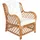 vidaXL Sessel mit Kissen Leinen 77,5 x 90 x 70 cm Hellbraun