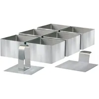 STONELINE Dessertringe Speiseringe Set eckig