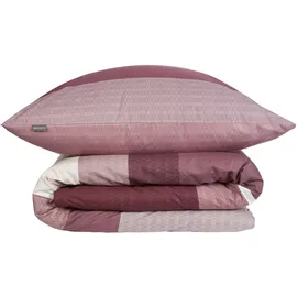 SCHIESSER Endy Stripes Gestreift Lila 135 x 200 cm + 80 x 80 cm