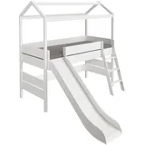 Paidi Spielbett Tiny House 90 x 200 cm Buche massiv weiß